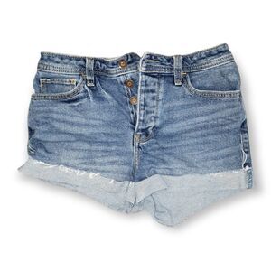 Hollister High-Rise Mom Jean Shorts 3 vintage stretch Button Fly Size 3